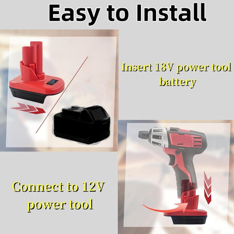 Close view showing MIL18M12 compatibility with M12 tools