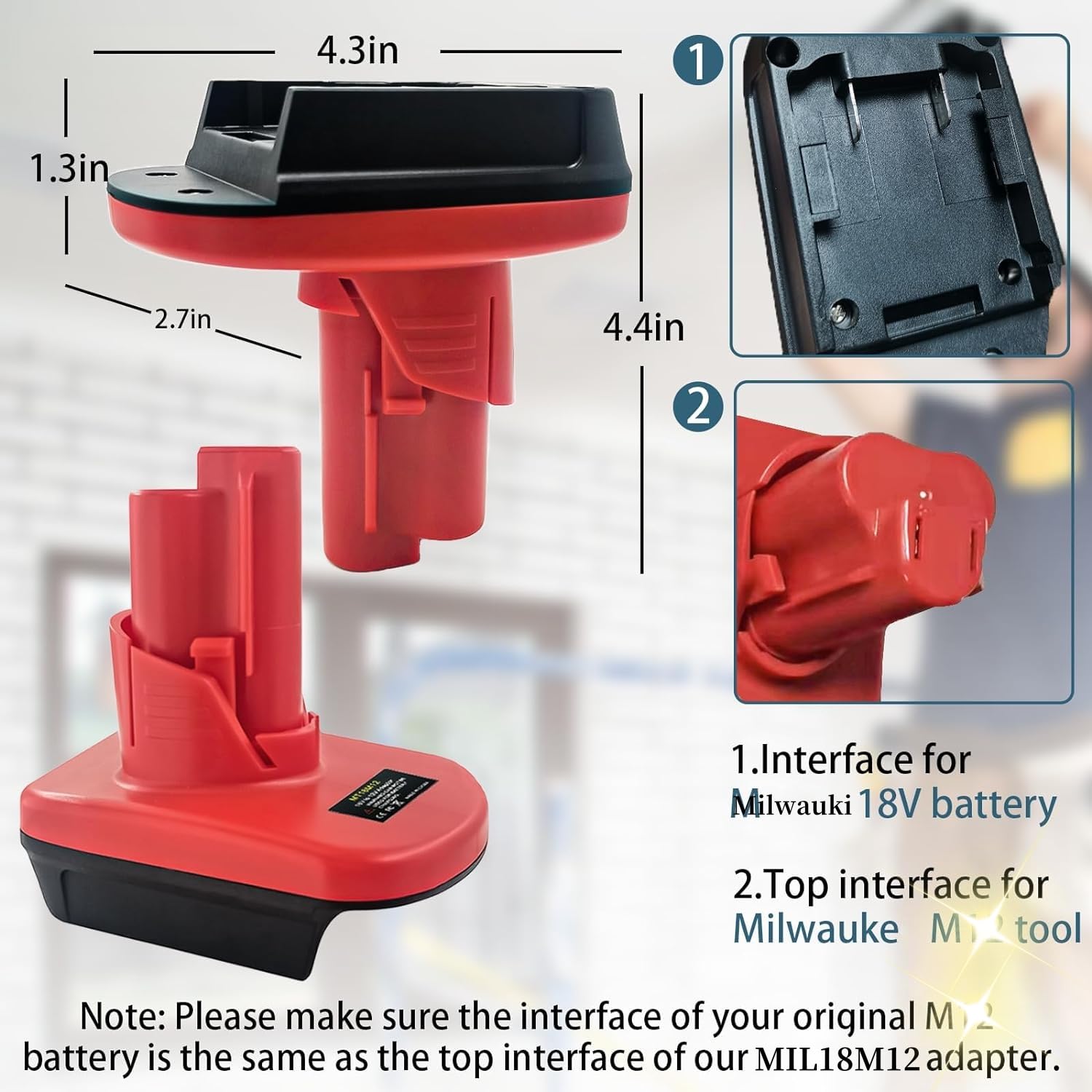 Two MIL18M12 adapters included in the 2-pack