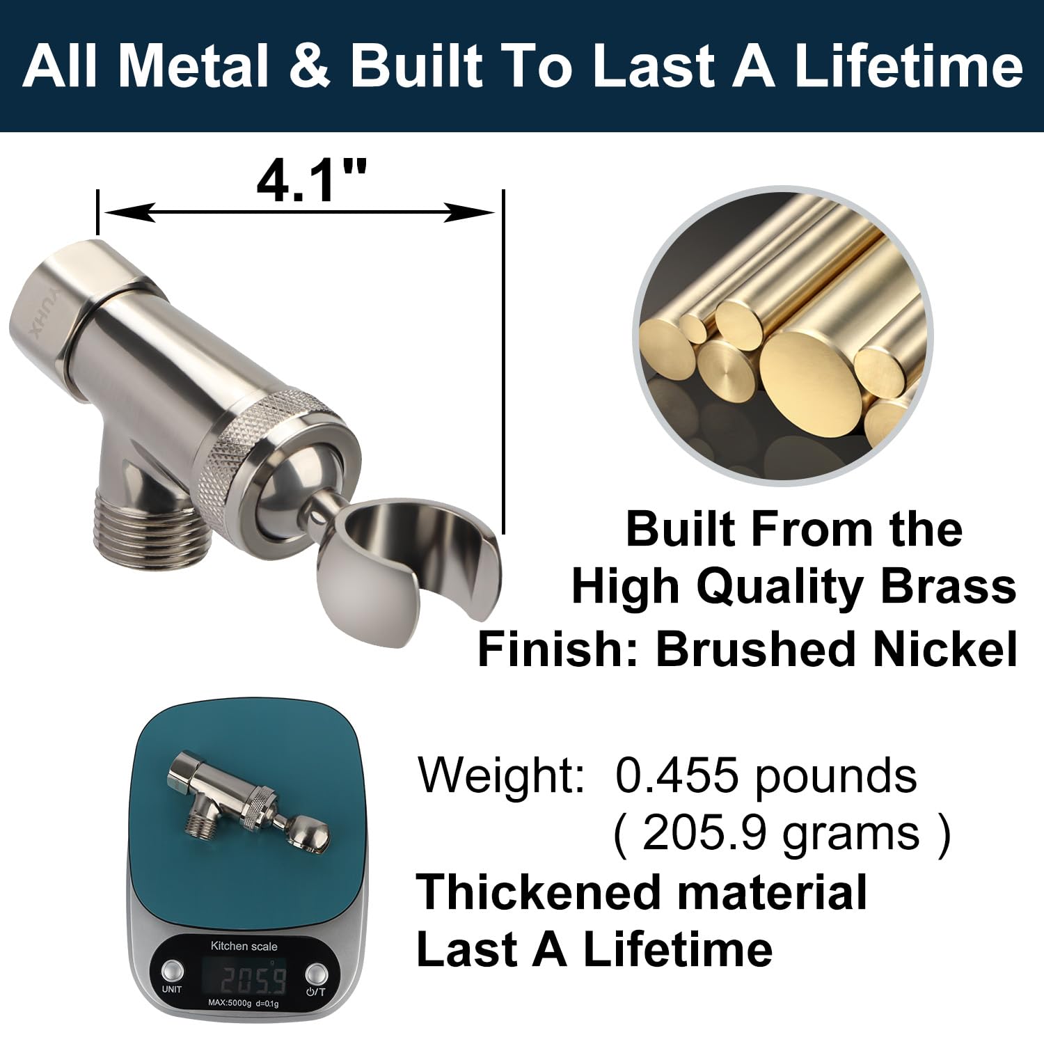 YUHX 72-inch hose provides flexible reach for washing and cleaning.