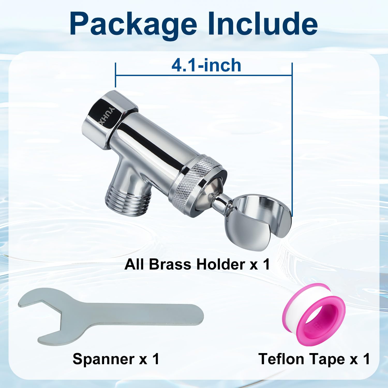 YUHX brass construction eliminates plastic cracking and leaks over time.