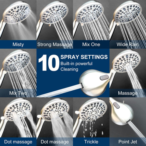 YUHX brass shower head holder highlights durability and rust resistance for long lasting use