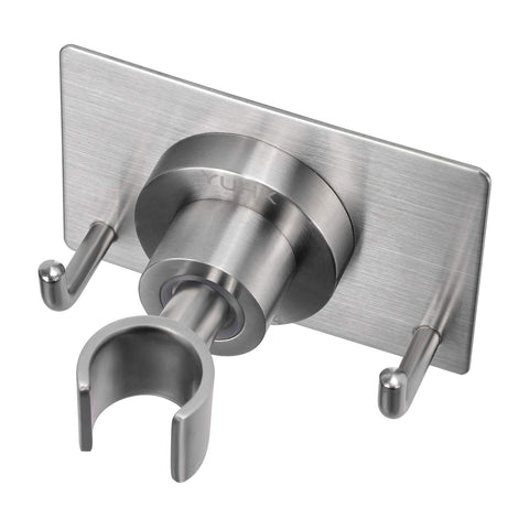 YUHX shower head holder bracket in brushed nickel for durable, rust-resistant mounting