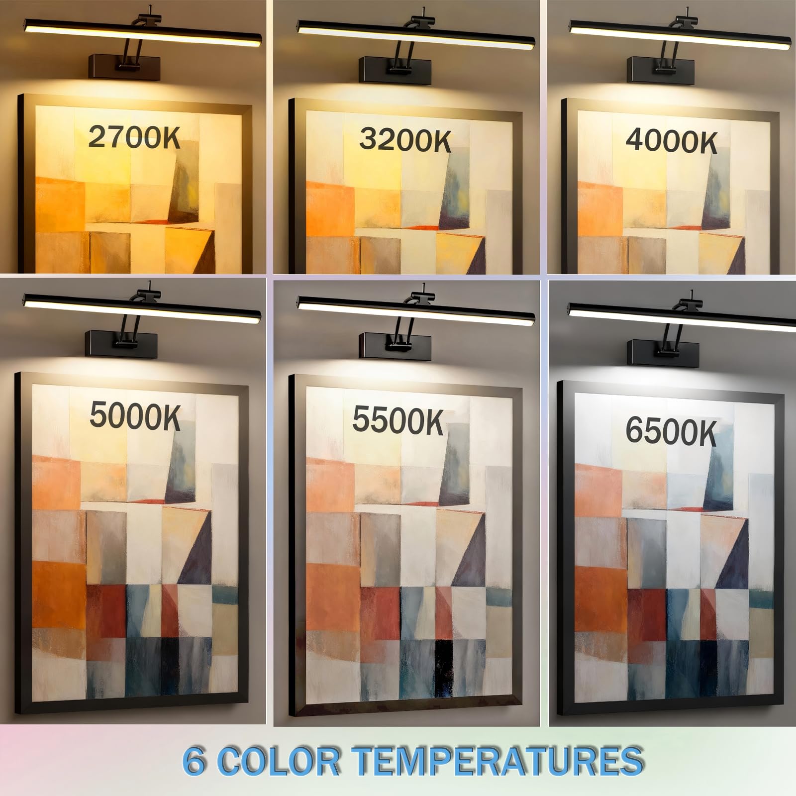 Yuichoy light showing color temperature adjustment for artwork