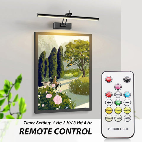 Yuichoy picture light with remote control for easy tuning