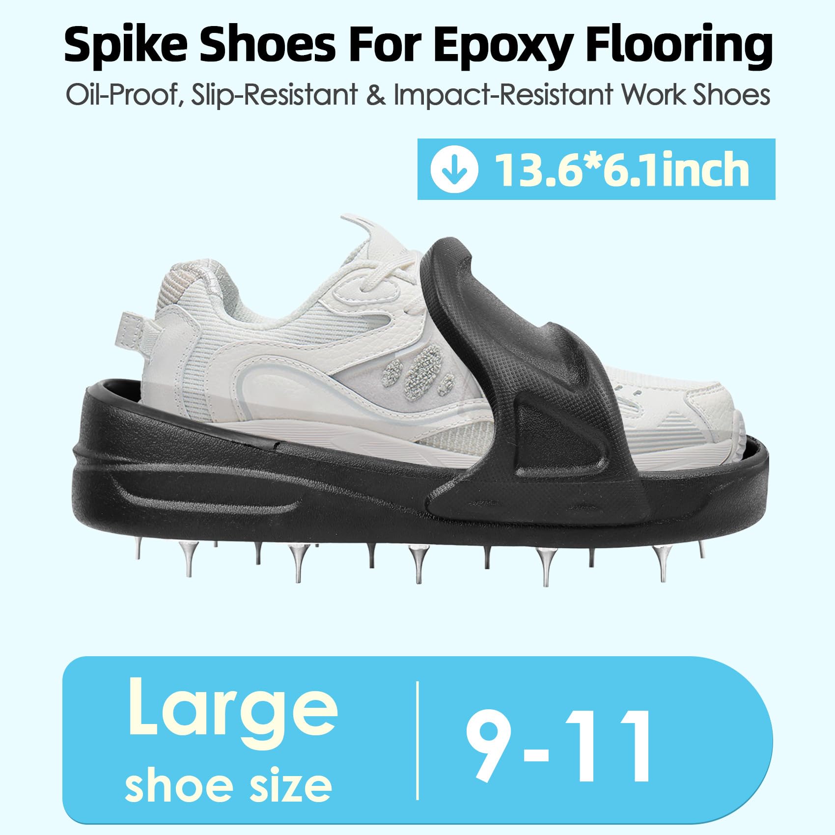 YUKGAMS epoxy shoe spikes help prevent bubbles by enabling air escape
