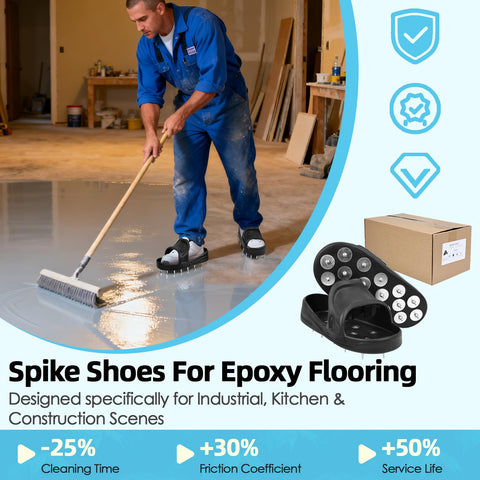 YUKGAMS epoxy shoe spikes demonstrate durable steel spikes with reliable traction