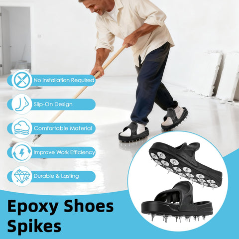 YUKGAMS epoxy shoes maintain finish integrity on resin floors