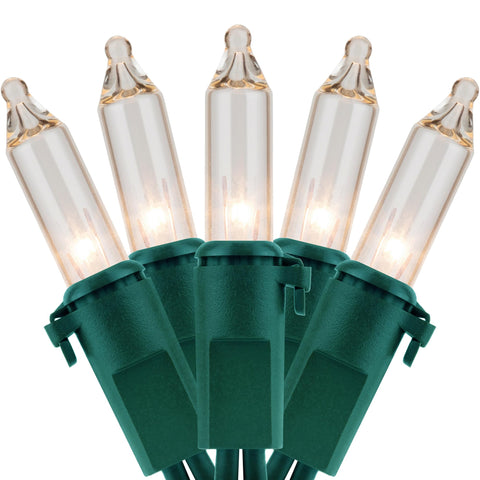 YULETIME 200 clear lights on a 66 ft two-pack, versatile holiday decorating idea
