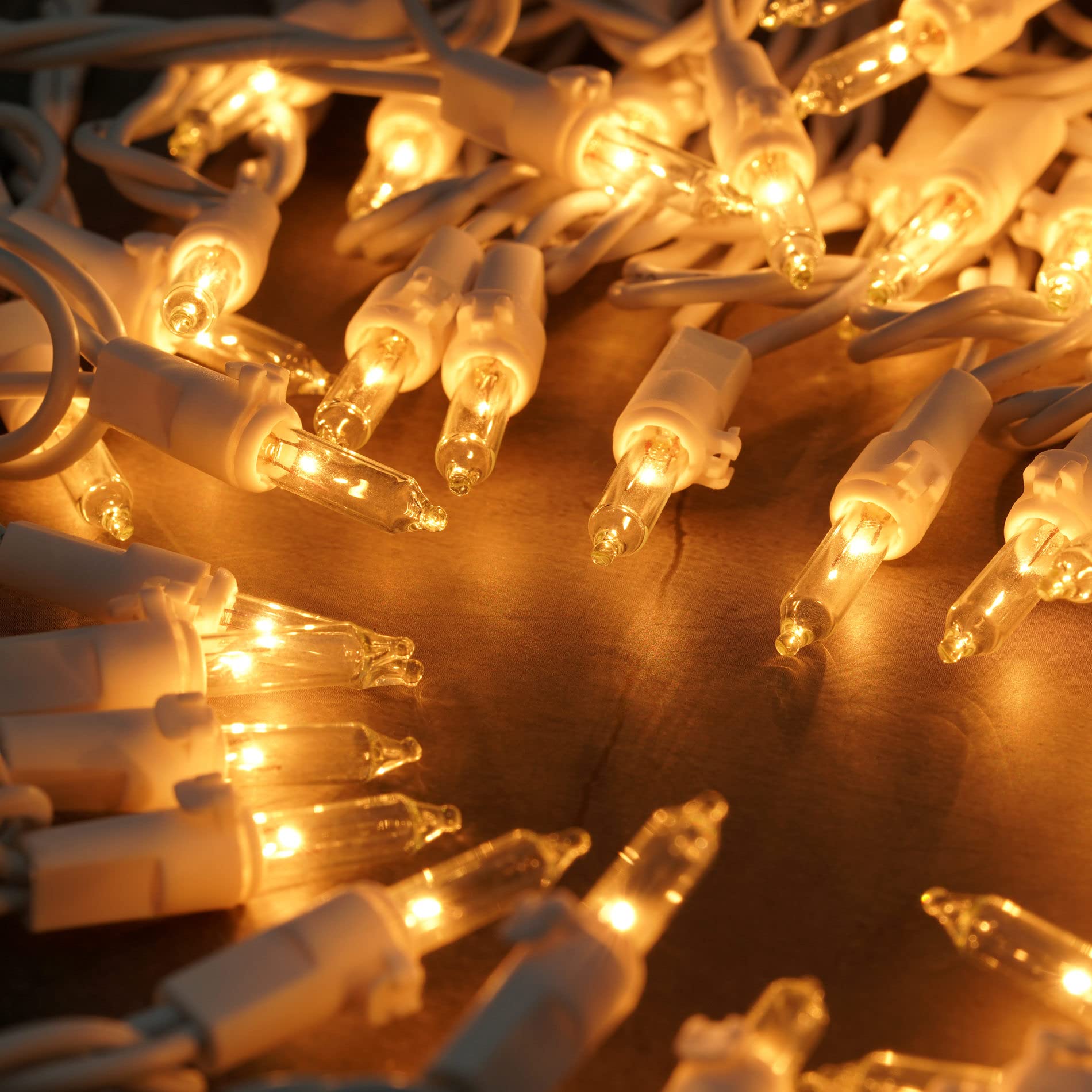 YULETIME white-wire string lights blend with decor for seamless styling.
