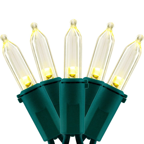 YULETIME 200-count warm white lights on green wire for indoor and outdoor décor