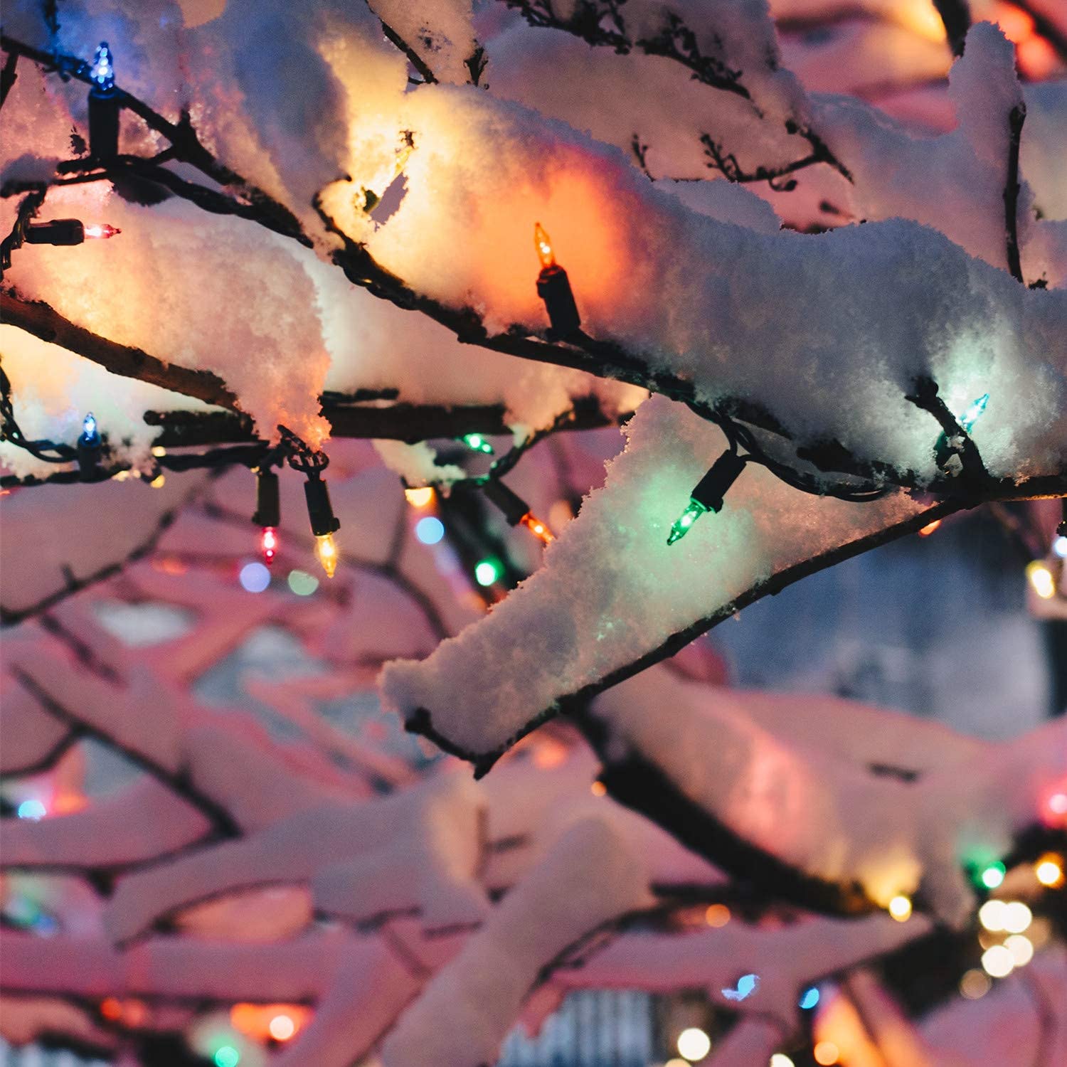 Two strands connected in a seamless YULETIME setup for a larger display
