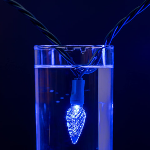 YULETIME flicker-free rectifier delivers smooth, steady blue illumination.