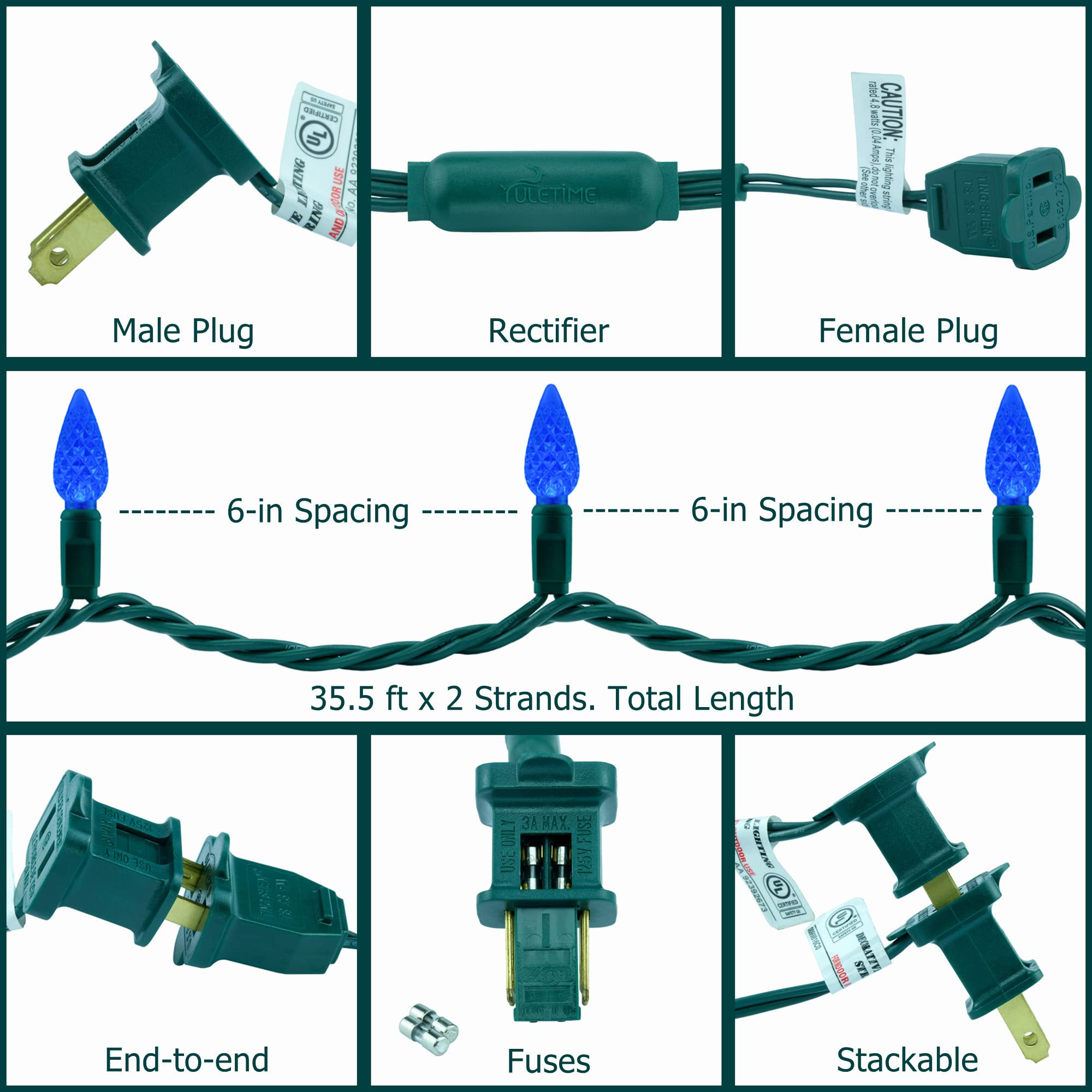 YULETIME UL-certified safety ensures trusted, high-quality decoration.