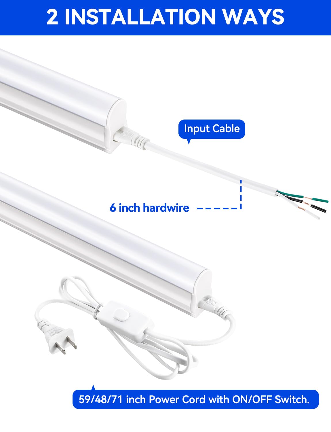 YULINKCO 6500K cool white output delivers crisp, task-friendly illumination.