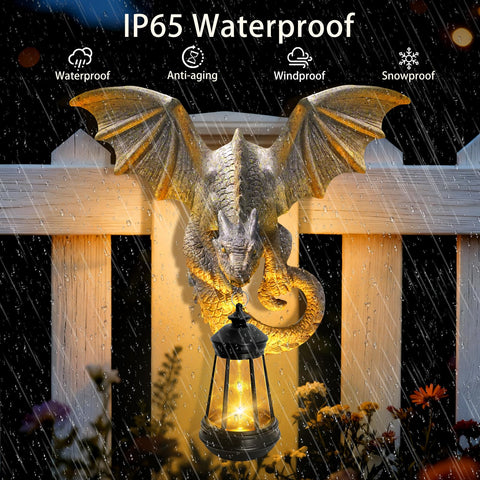 Yulloyello solar dragon lights create magical porch and balcony ambiance