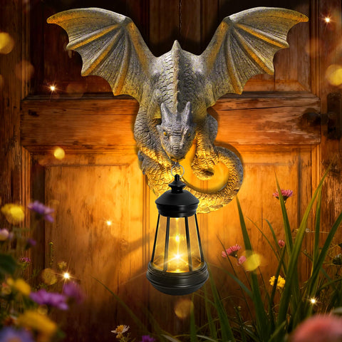 Yulloyello dragon tree hugger wall hanger with intricate scales brightens outdoor walls