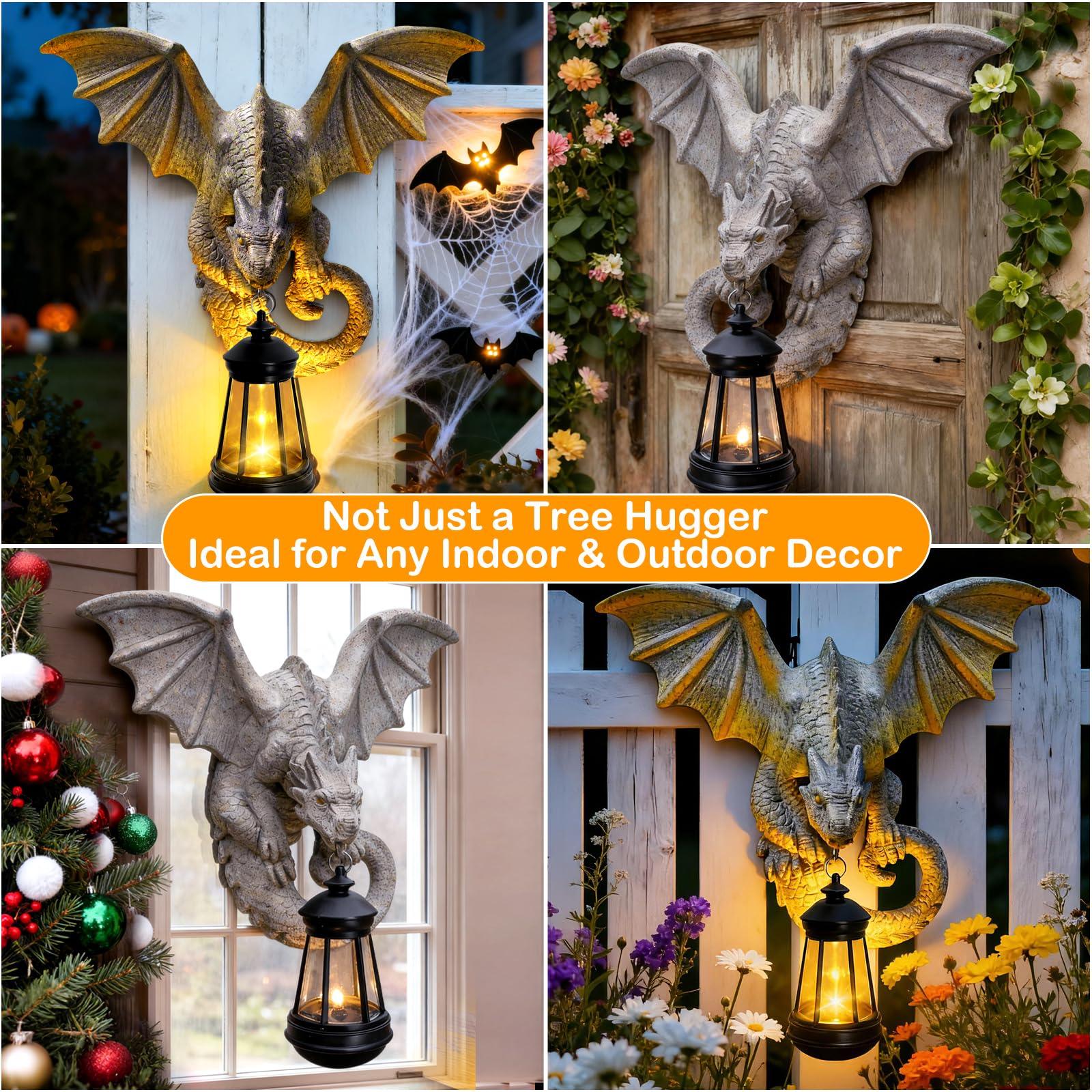 Yulloyello dragon statue made of resin for durable outdoor use