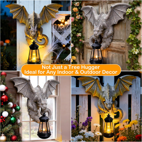 Yulloyello dragon statue made of resin for durable outdoor use