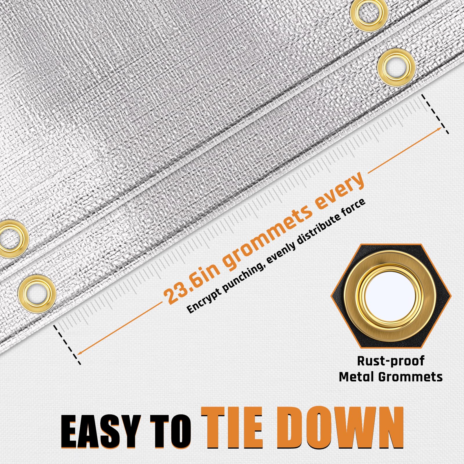 Yumatum 23.6-inch grommet spacing simplifies quick setup