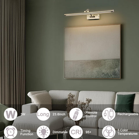 yumcrelect rechargeable wall light with 10000mAh battery for long-lasting art illumination