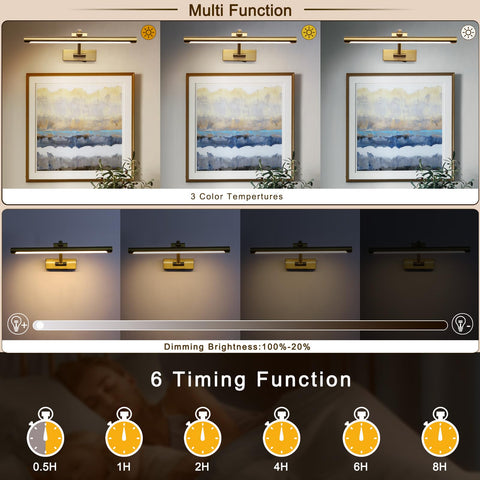 yumcrelect brass art light offers 3cct options for accurate display