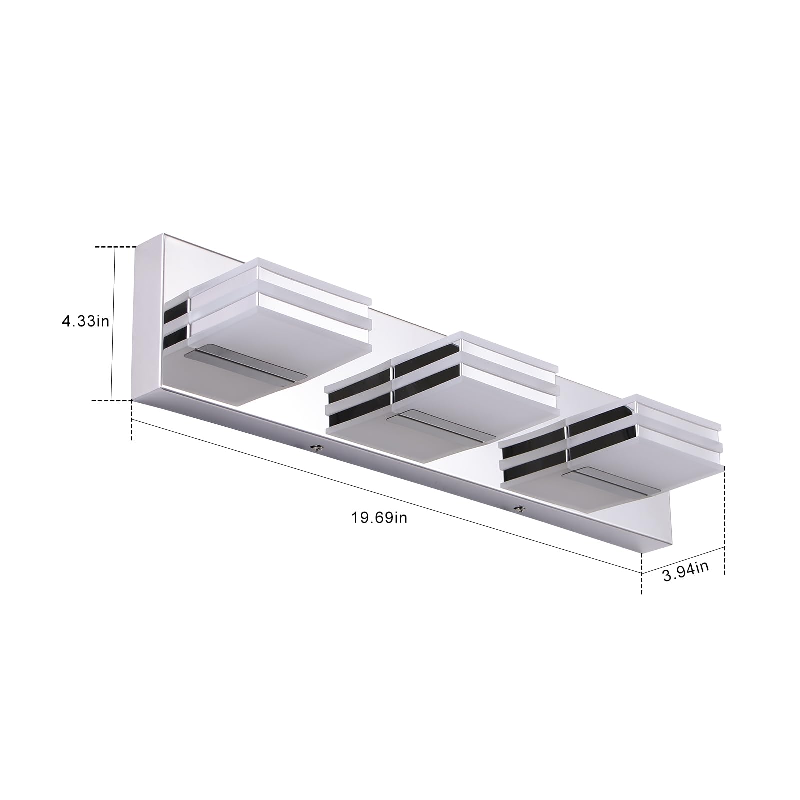 yumcrelect 18W LED bathroom light delivers cool white 6000K clarity for tasks.