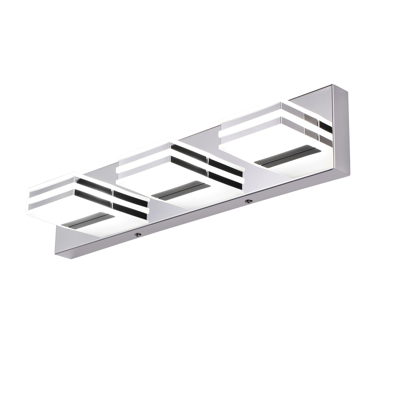 yumcrelect LED vanity lights above mirror provide bright, even makeup-ready illumination.