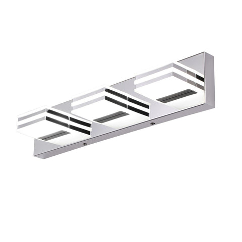 yumcrelect LED vanity lights above mirror provide bright, even makeup-ready illumination.
