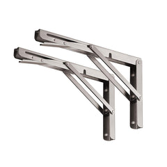 YUMORE 24-inch folding shelf bracket mounted on wall for space-saving storage.