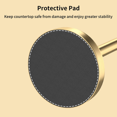 YUMORE countertop towel holder gold keeps towels accessible at the sink.
