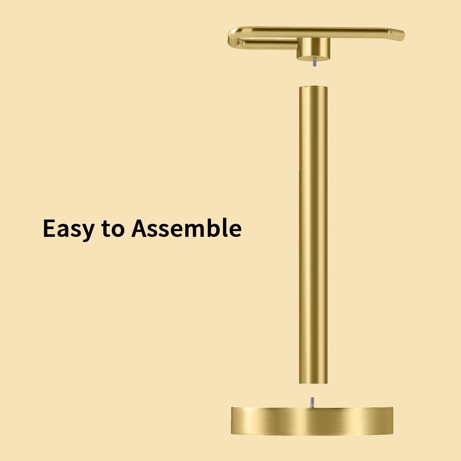 YUMORE durable rust-resistant towel stand in gold resists moisture and daily use.
