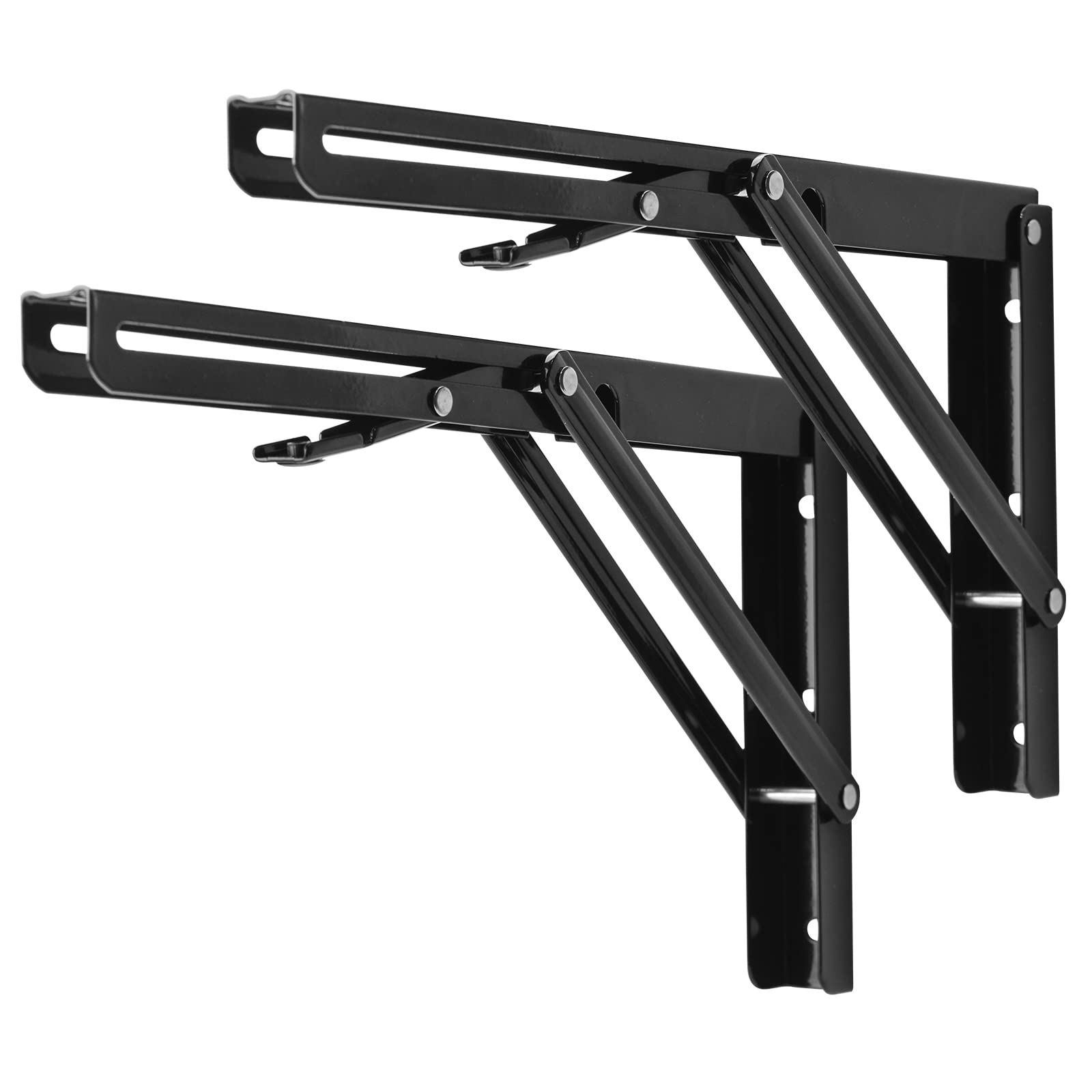 YUMORE folding bracket 12-inch black for sturdy shelves in workshops