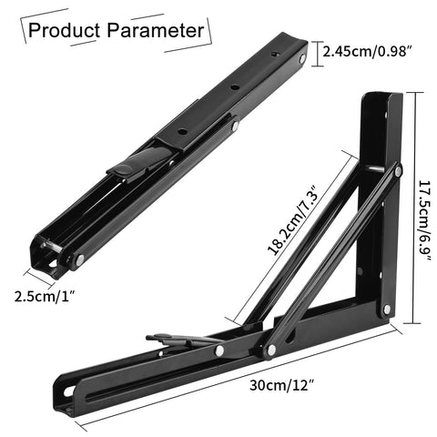 YUMORE folding bracket 90-degree lock ensures stable surfaces