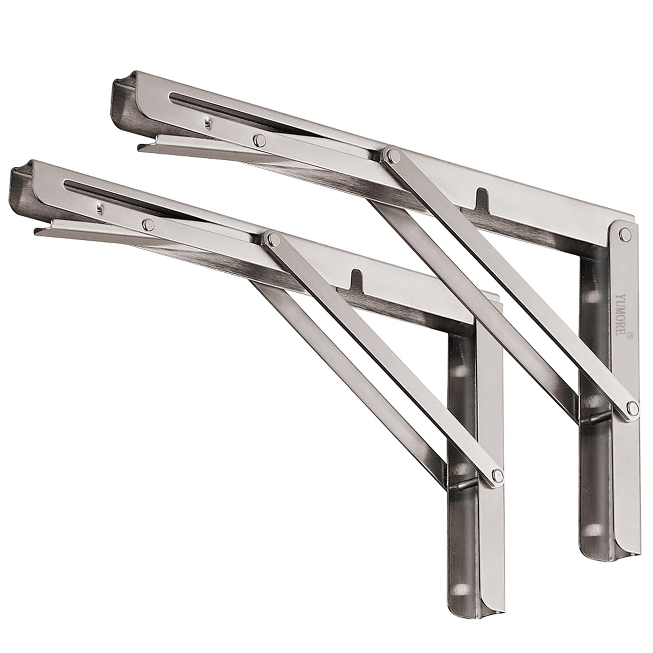 YUMORE folding shelf bracket 12-inch on wall saves space in the kitchen
