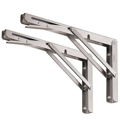 YUMORE folding shelf bracket 12-inch on wall saves space in the kitchen