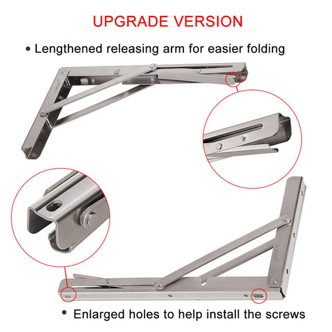 YUMORE folding shelf bracket installation with included hardware