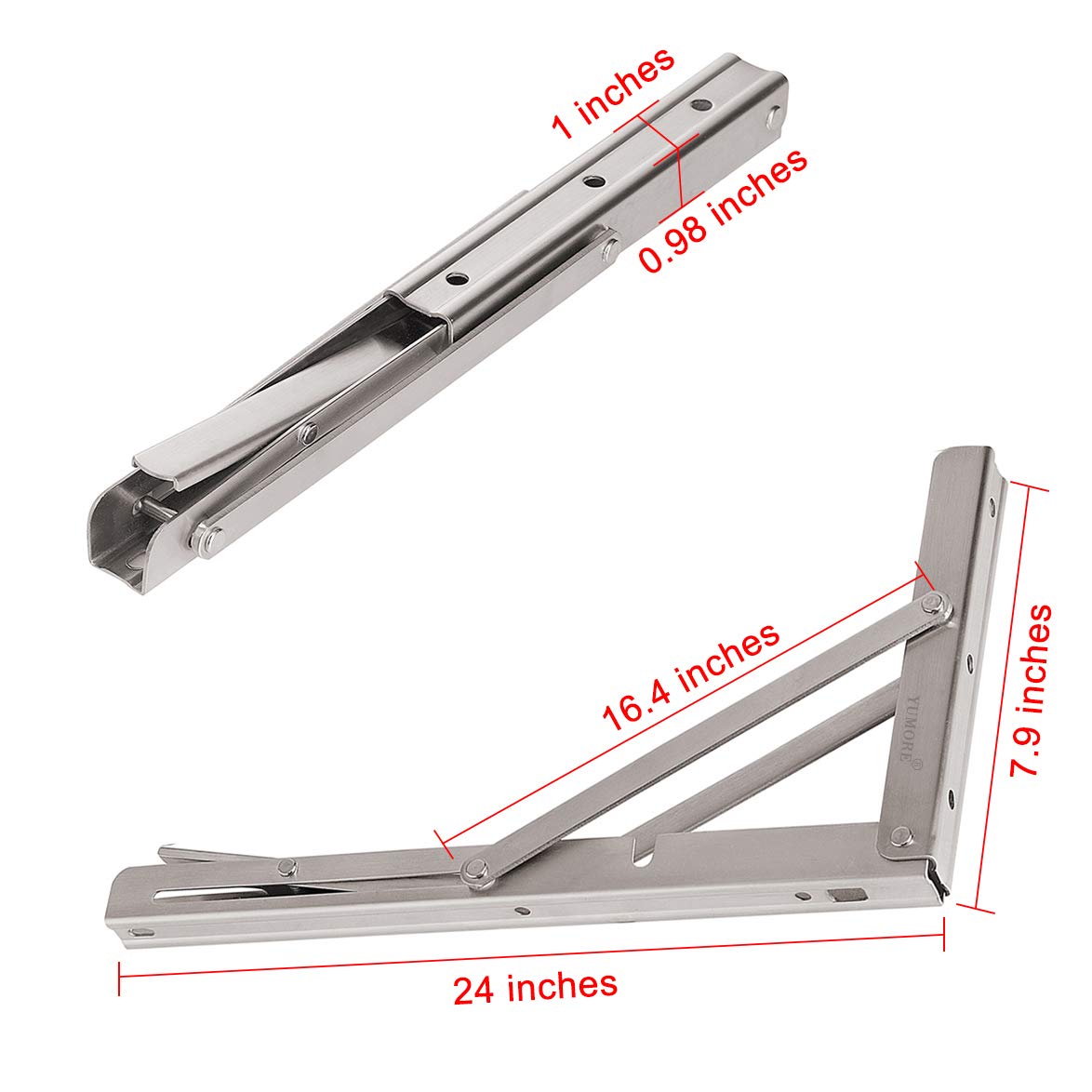 Garage setup using YUMORE brackets for sturdy, reliable support.