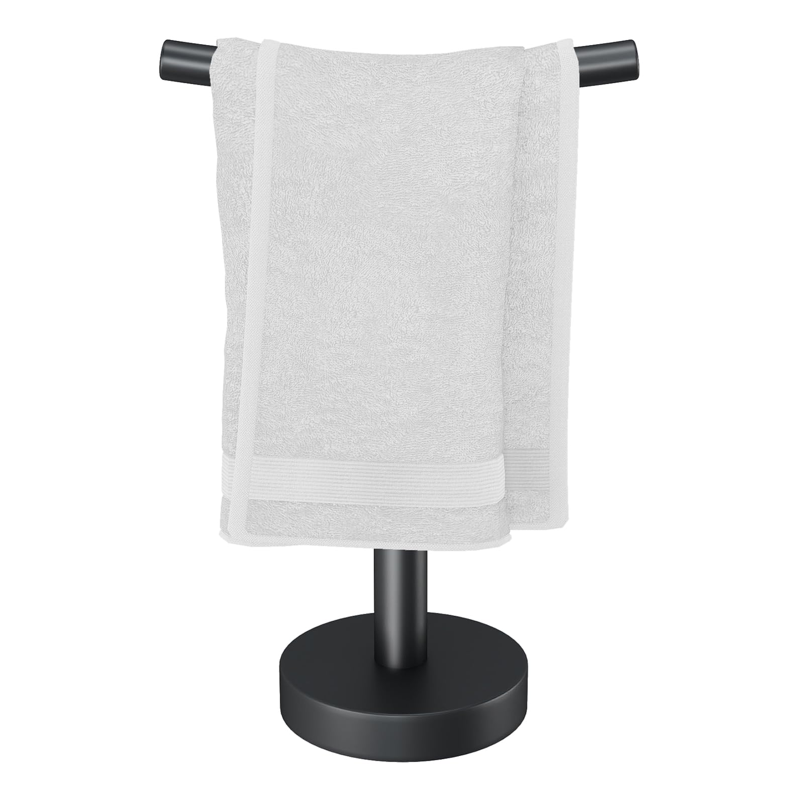YUMORE hand towel holder with a stable base keeps towels secure and off the floor.