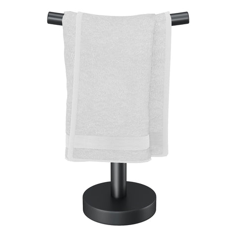 YUMORE hand towel holder with a stable base keeps towels secure and off the floor.