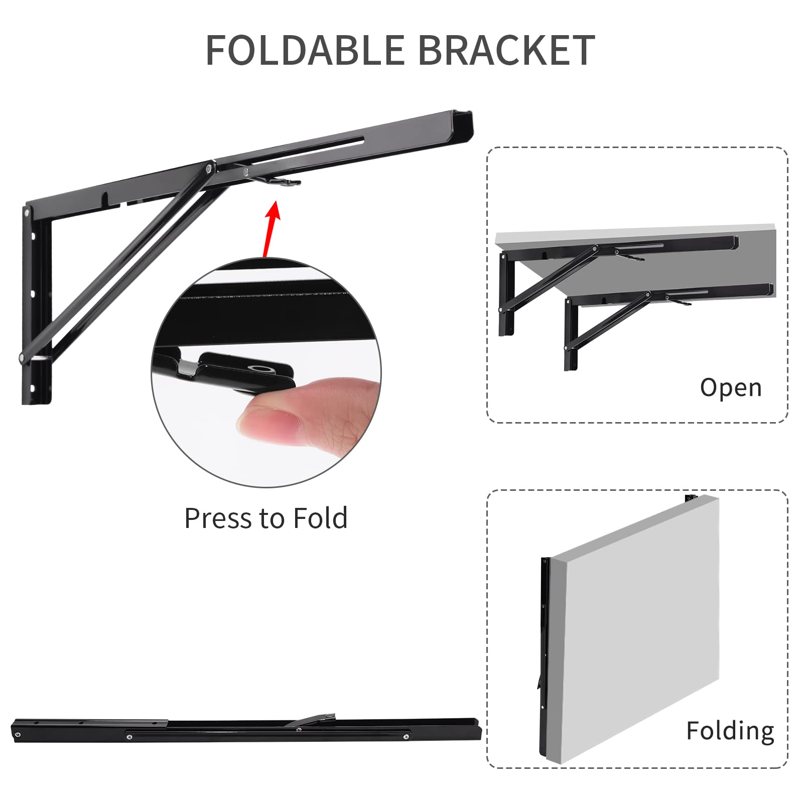 YUMORE heavy-duty bracket supports workbench extensions for sturdy surface.