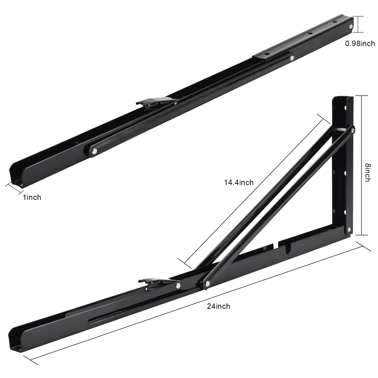 YUMORE L-bracket 90-degree folding hinge enabling quick collapse after use.