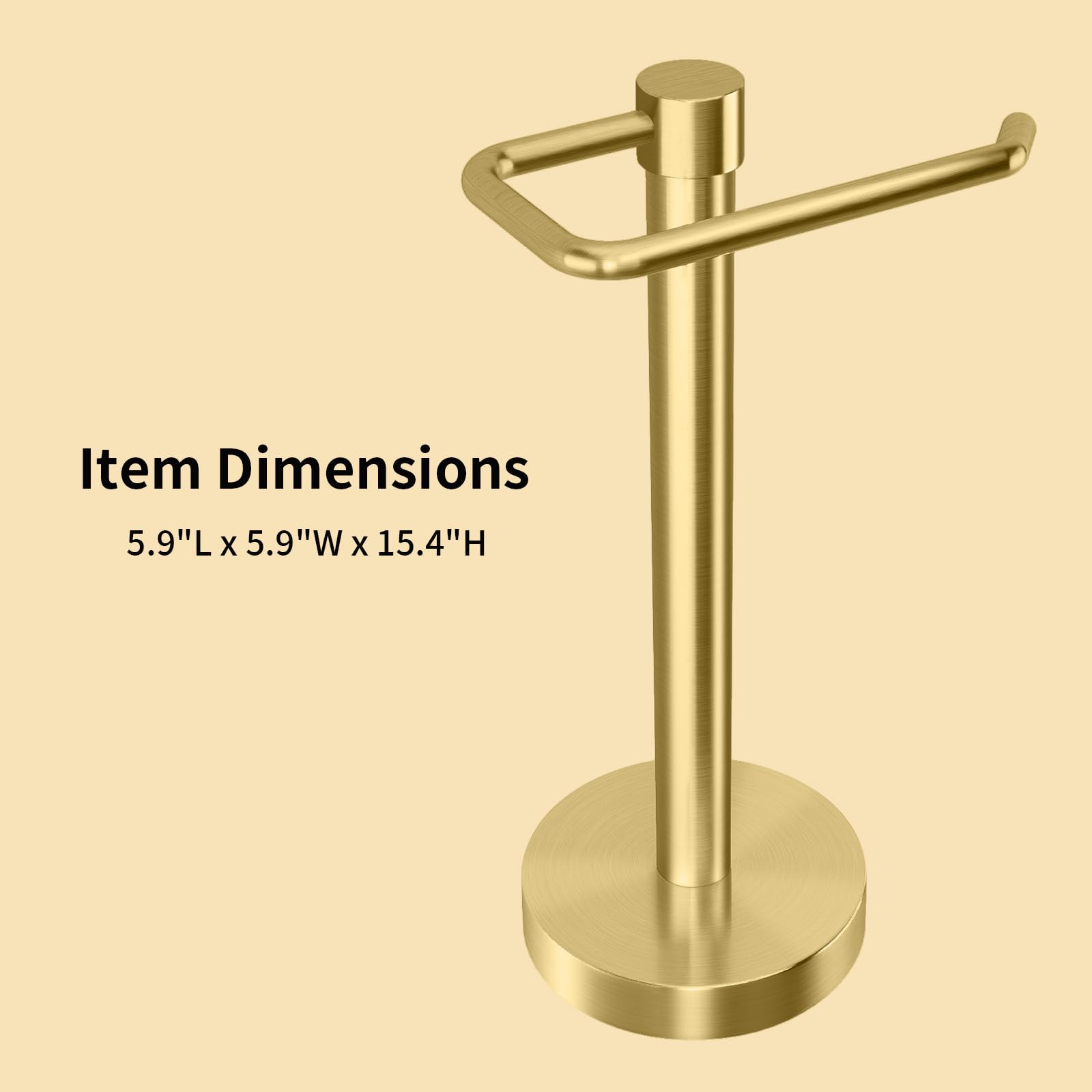 YUMORE multipurpose towel stand gold supports hand and fingertip towels daily.