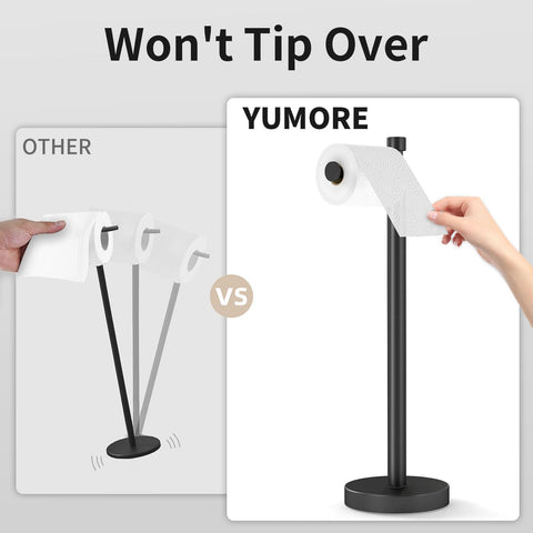 YUMORE fits standard and jumbo rolls for versatile use