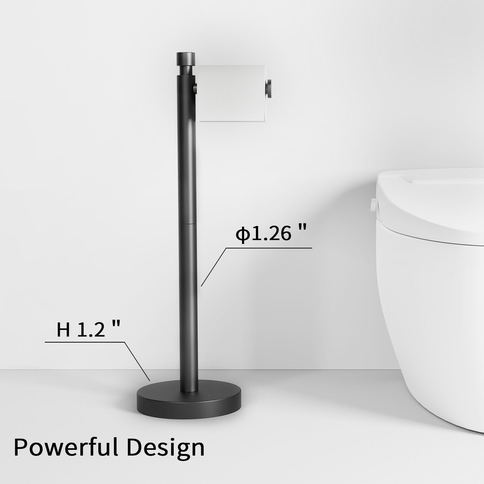 YUMORE weighted base prevents tipping on uneven floors