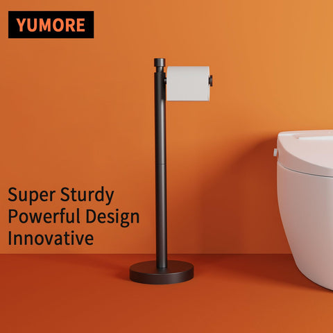 YUMORE stand highlights thick rustproof stainless steel tube for humid bathrooms