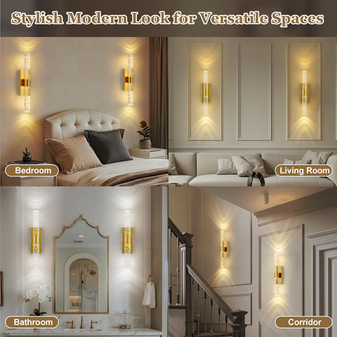 Yunaking dimmable wall light with 3000K-6000K color options