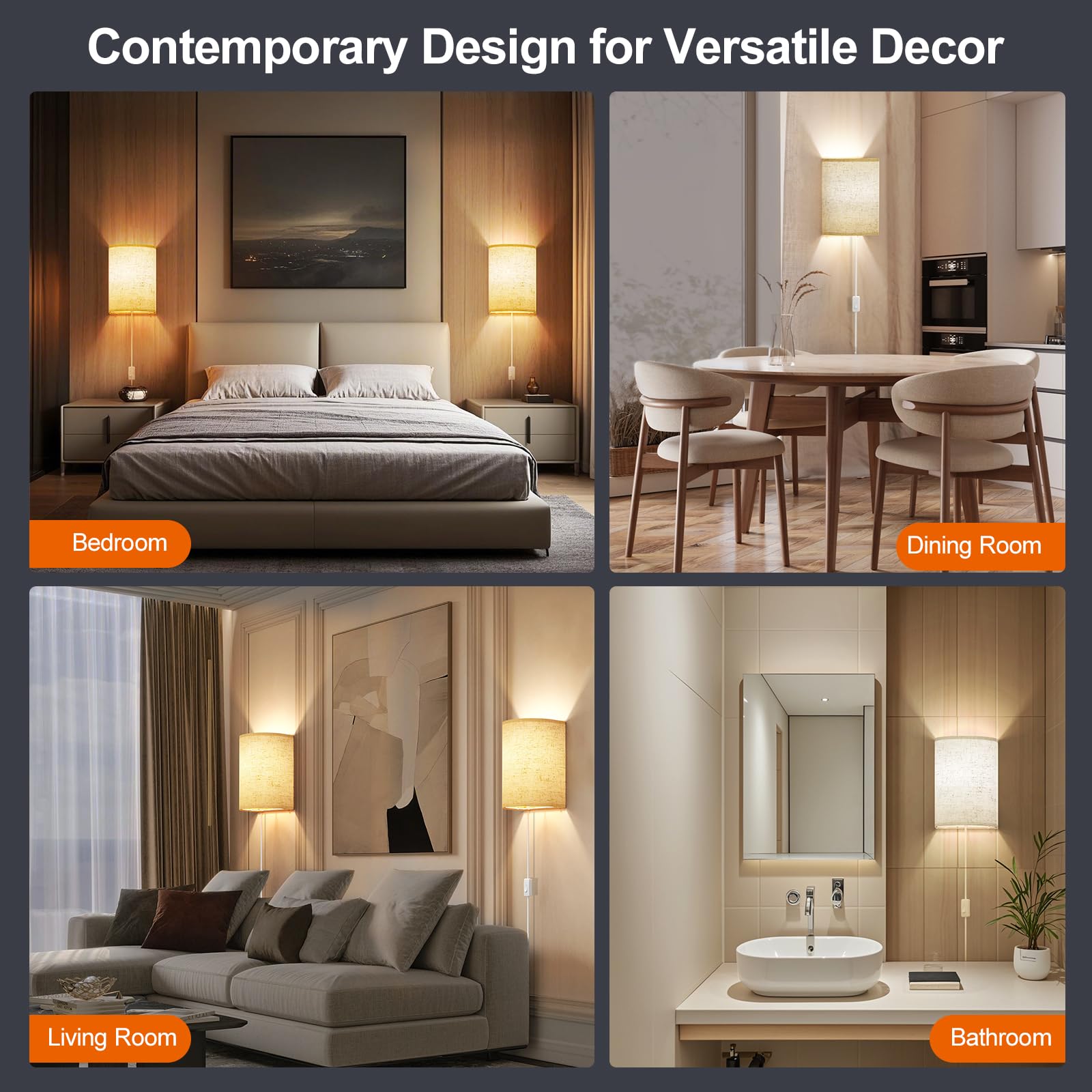 Yunaking bedroom living-room sconce ideal for cozy evenings and ambient gatherings