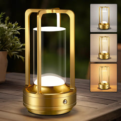 Yunaking rechargeable table lamp for outdoor and indoor use, cordless convenience.