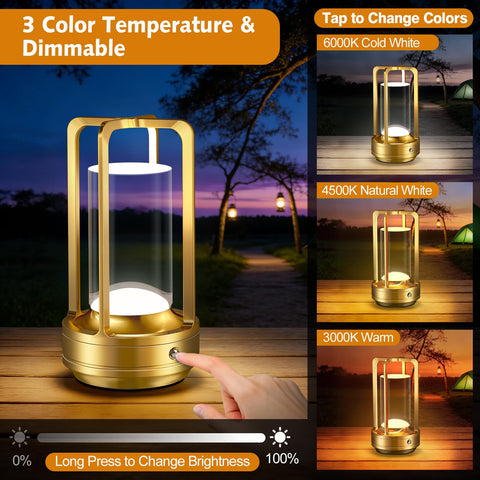 Touch-control table lamp from Yunaking with brightness adjustment for mood lighting.
