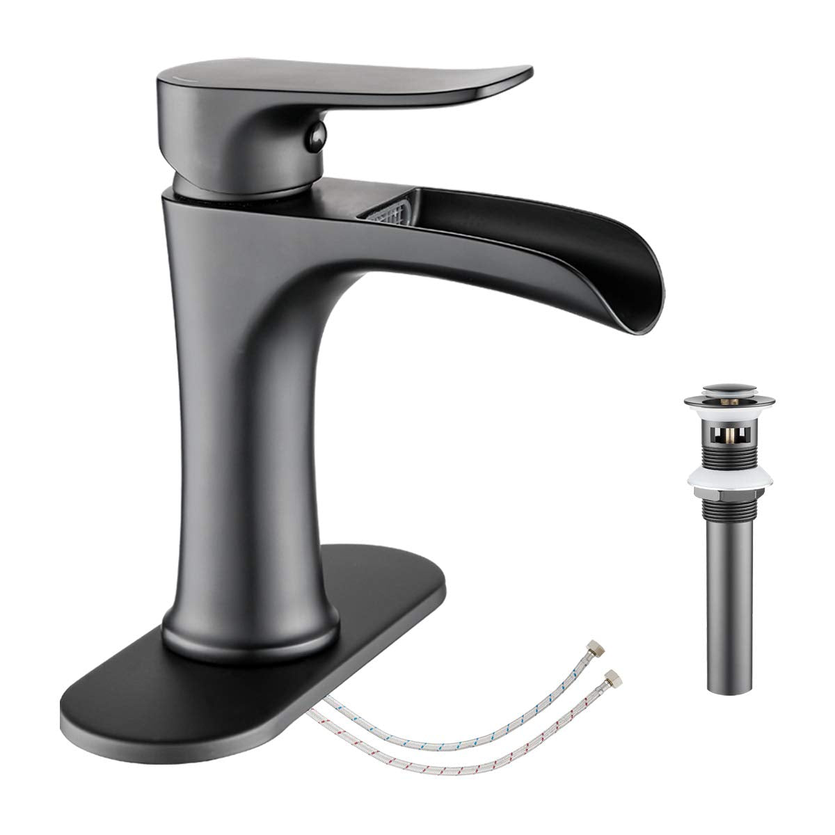 YUNDOOM Waterfall bathroom faucet with serene flow for a spa-like bathroom